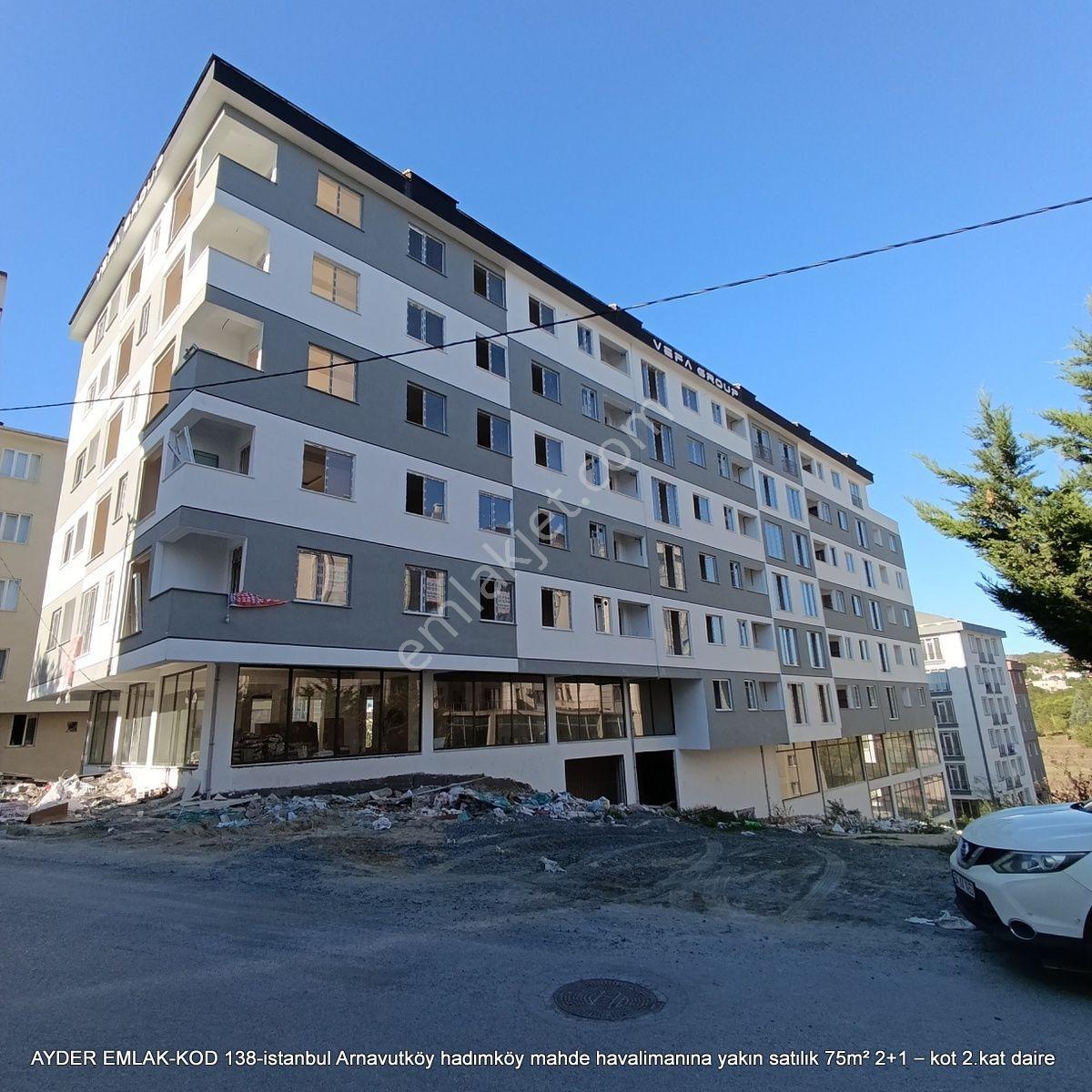 Arnavutköy Hadımköy Mahde Havalimanına Yakın Satılık 75m² 2+1 – Kot 2.kat Daire