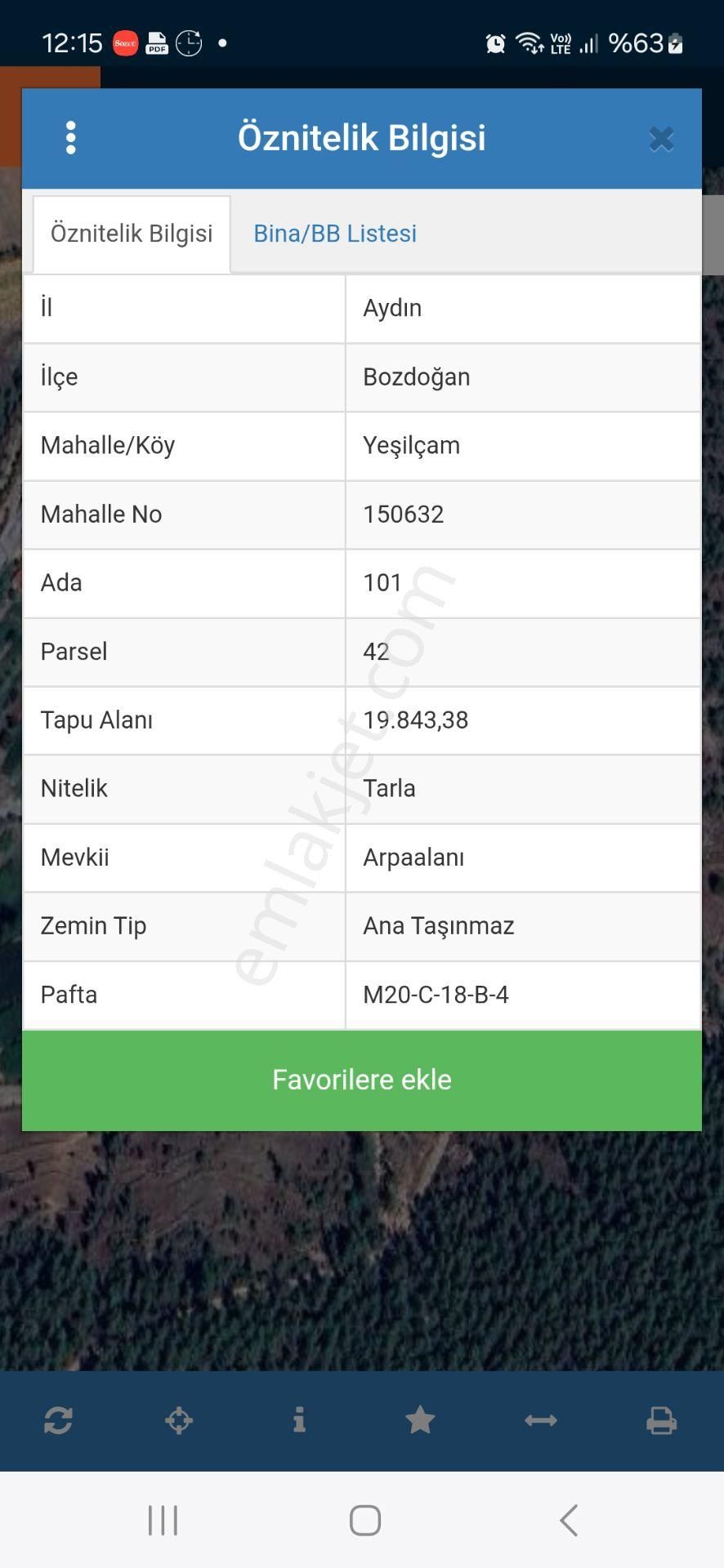 Aydın Nazilli Yöntem Emlak Bozdoğan Yeşilçam Mahallesinde Ormana Sıfır Satılık Tarla Satılık Tarla