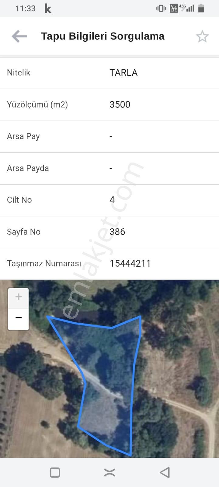 Yolçatı Korularda Satılık 204 Metre Hisseli Tarla - Görsel 2