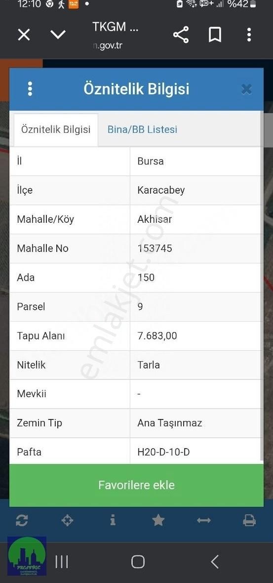 Bursa/karacabey/akhisar Mah.ana Asfalta Cephe Satılık Arazi - Görsel 2