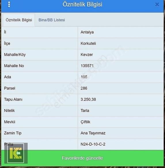 Korkuteli Kevser'de 60'lık Duble Yol Uzerı 5.140m2 Ticari Tarla - Görsel 8