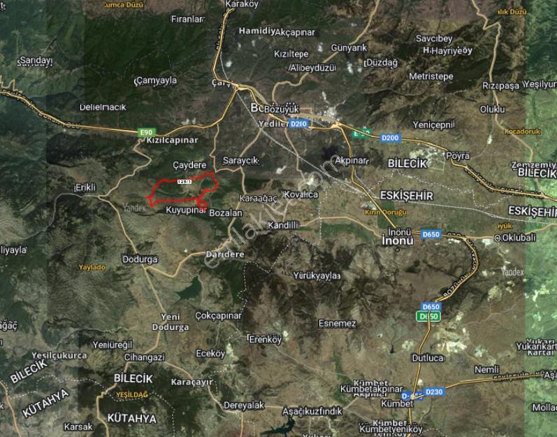 F.akboga Bozüyük Kapanalanköyüde Satılık Tarla 7300 M2 - Görsel 9