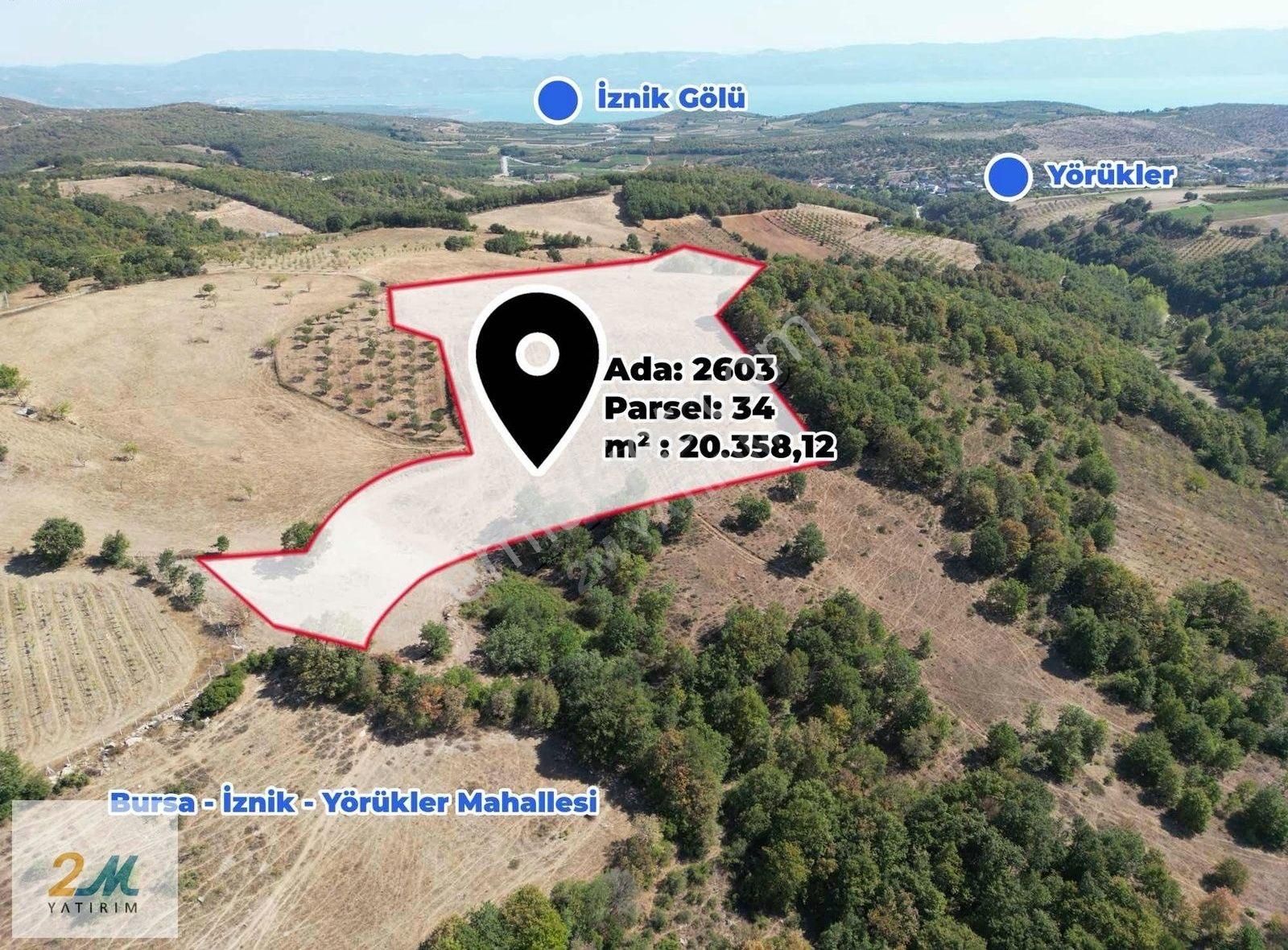 2m Yatırım'dan İznik Yörükler Mah Satılık Tarla