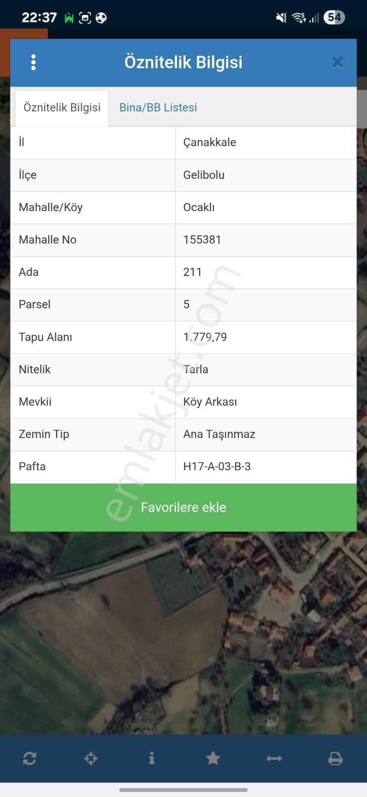 Gelibolu Ocaklı 4 Tapu 24293 M2 Deniz Manzaralı Arazi - Görsel 7