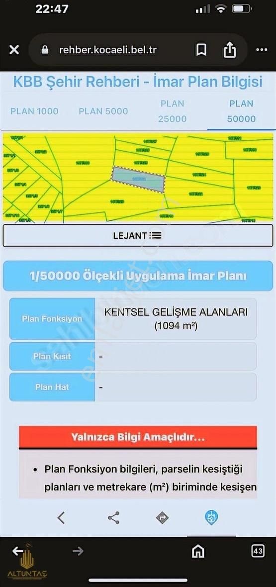 Körfez Sipahiler Köyünde Satılık Tarla