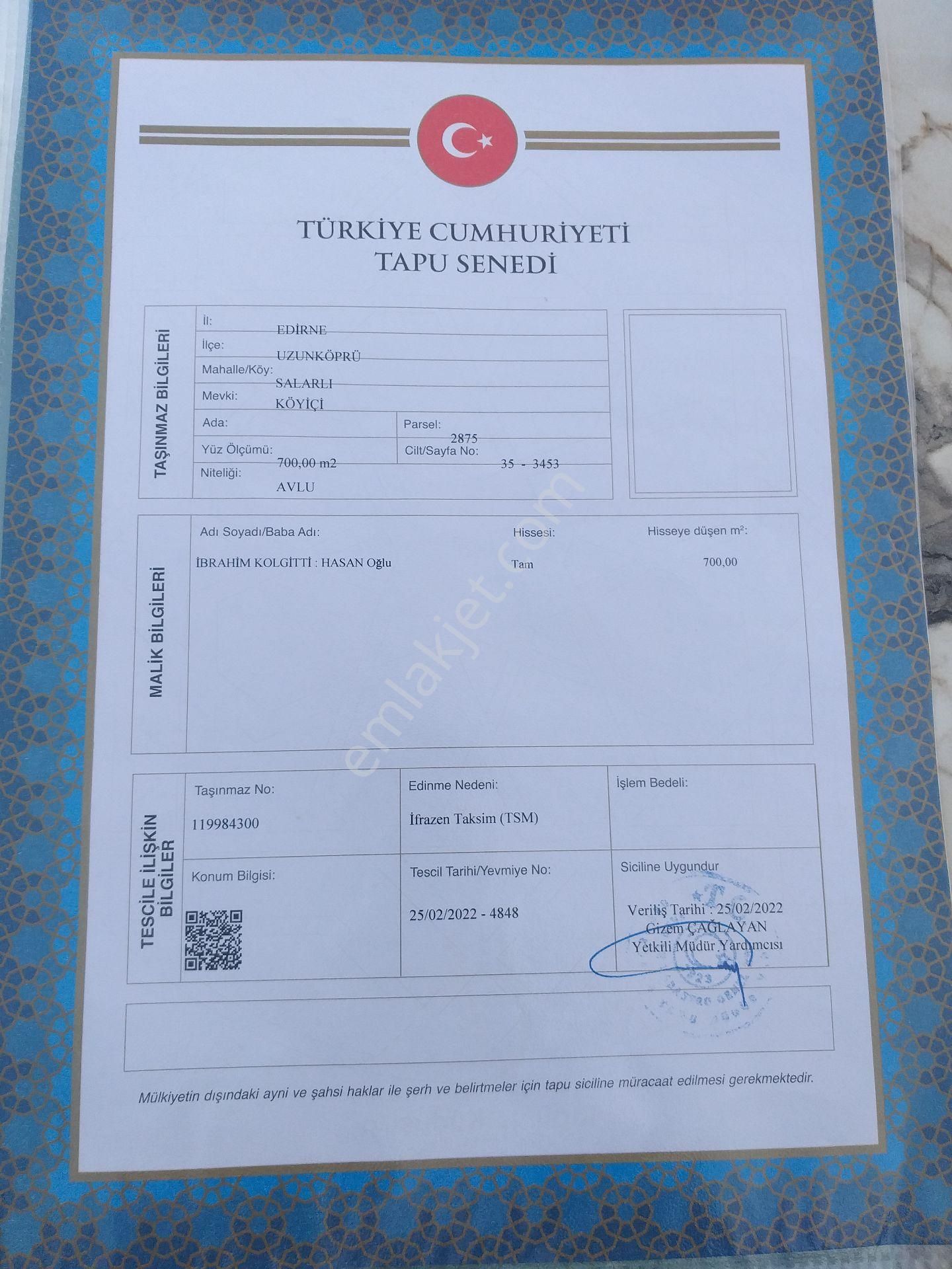 Edirne Uzunköprü Satılık 700m2 Arsalı Köy Evi - Görsel 19