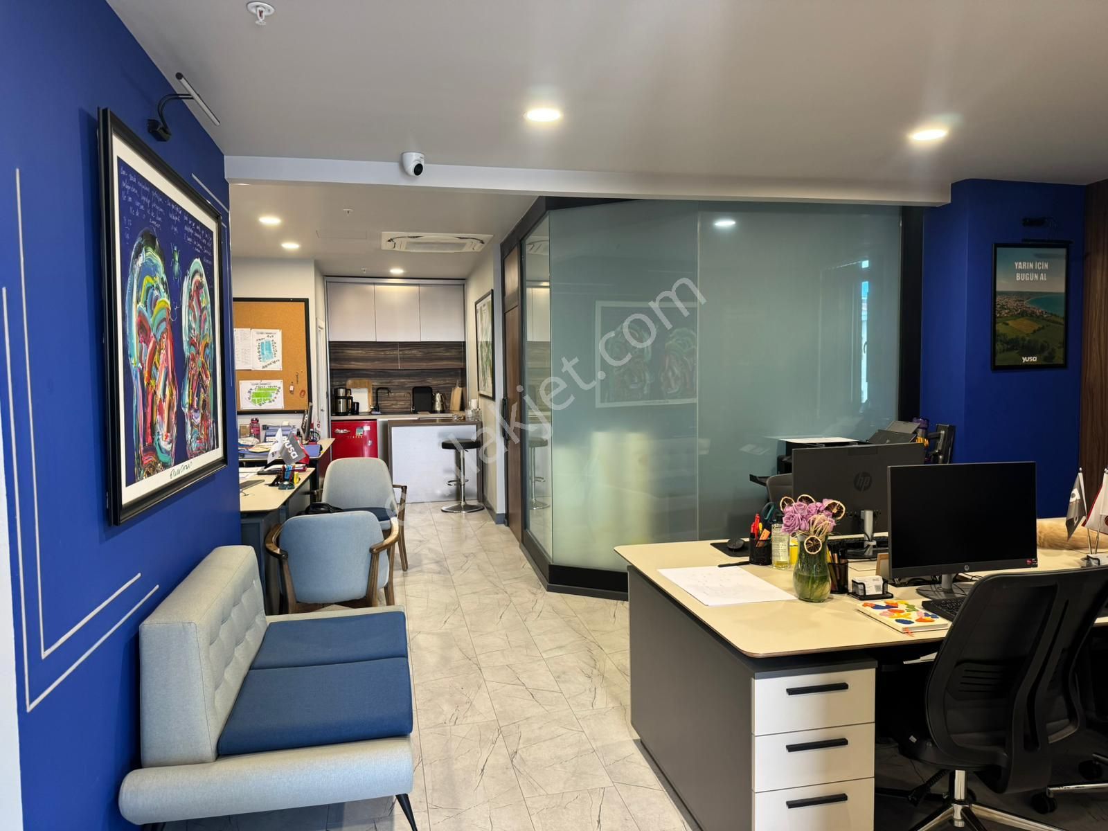 Çatalca Merkezi Konumda Lüks Tasarımlı Teraslı Ofis – Devren Kiralık!! - Görsel 17
