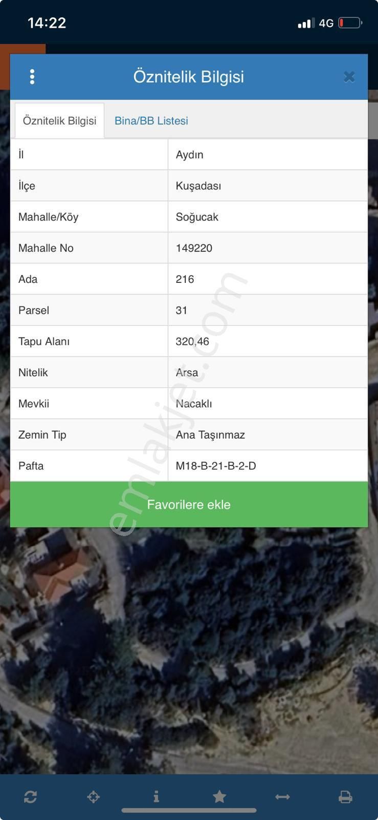 Kuşadası Soğucak'ta Yatırımlık 320m2 Satılık Arsa