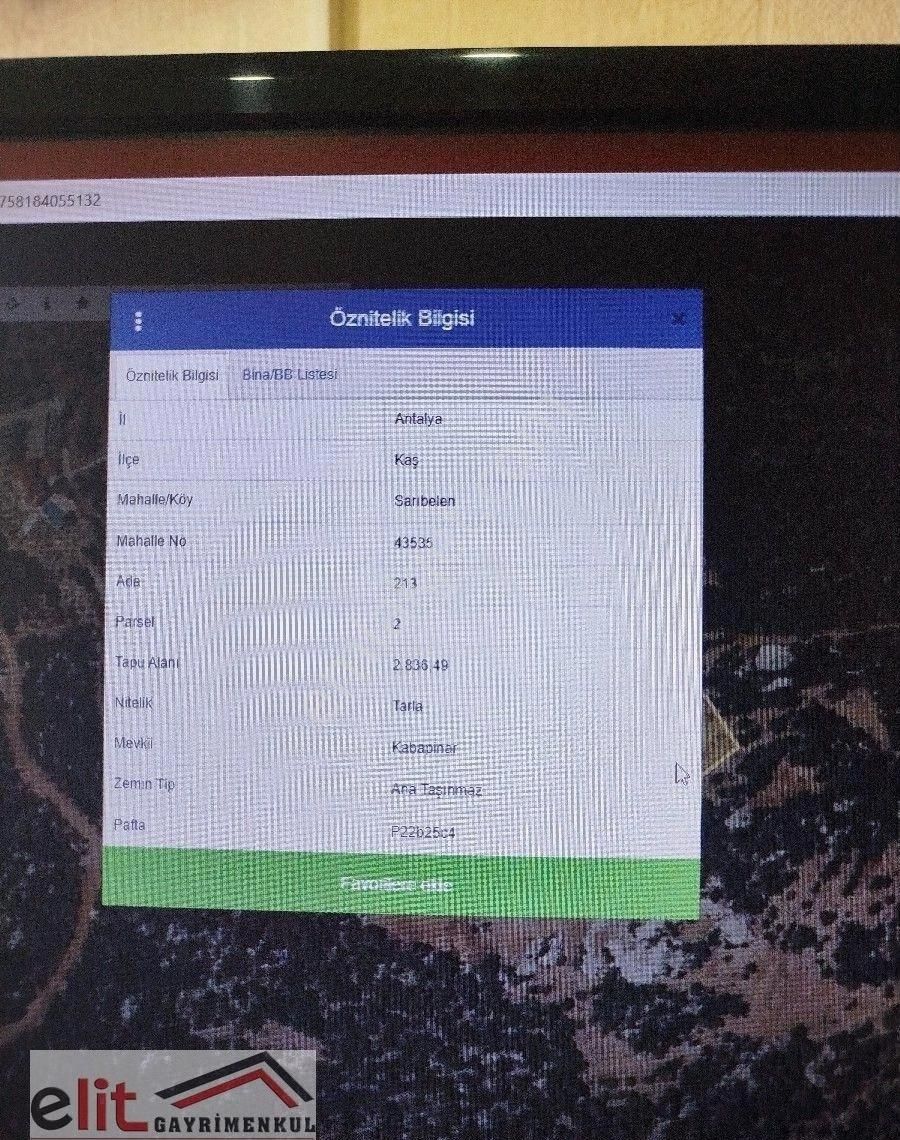 Elit Gayrimenkul Den Kaş Sarıbelen De Kelepir Satılık Tarla - Görsel 2