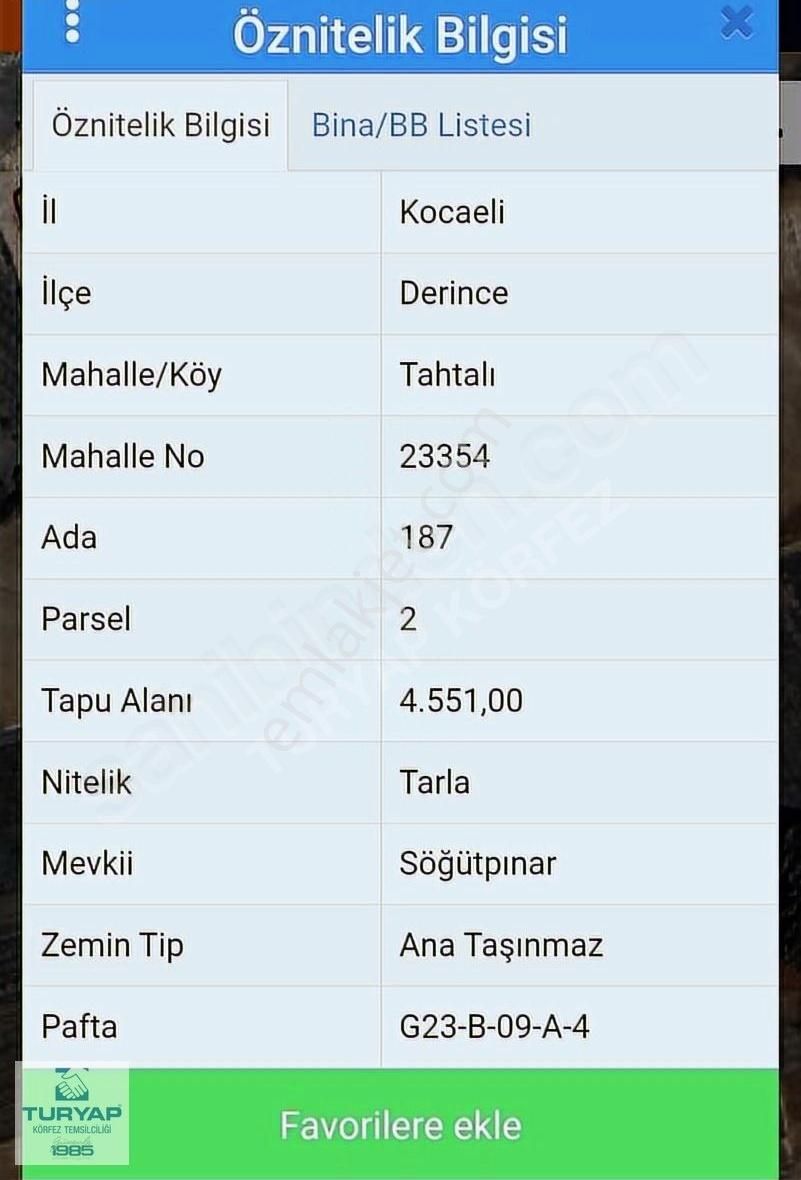 Turyap Körfez'den Derince Tahtalı'da Anayola Cephe Satılık Tarla - Görsel 3