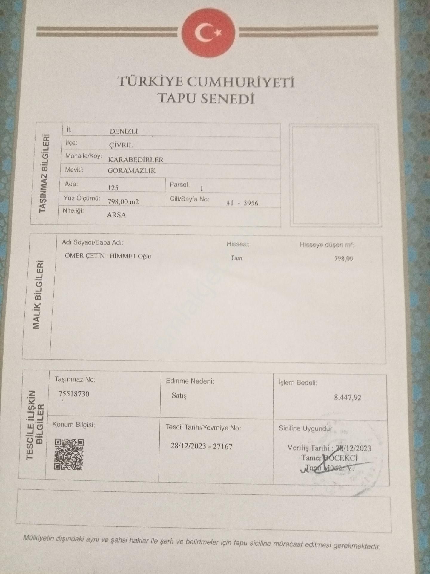 Satılık Arsa Ve Tarla