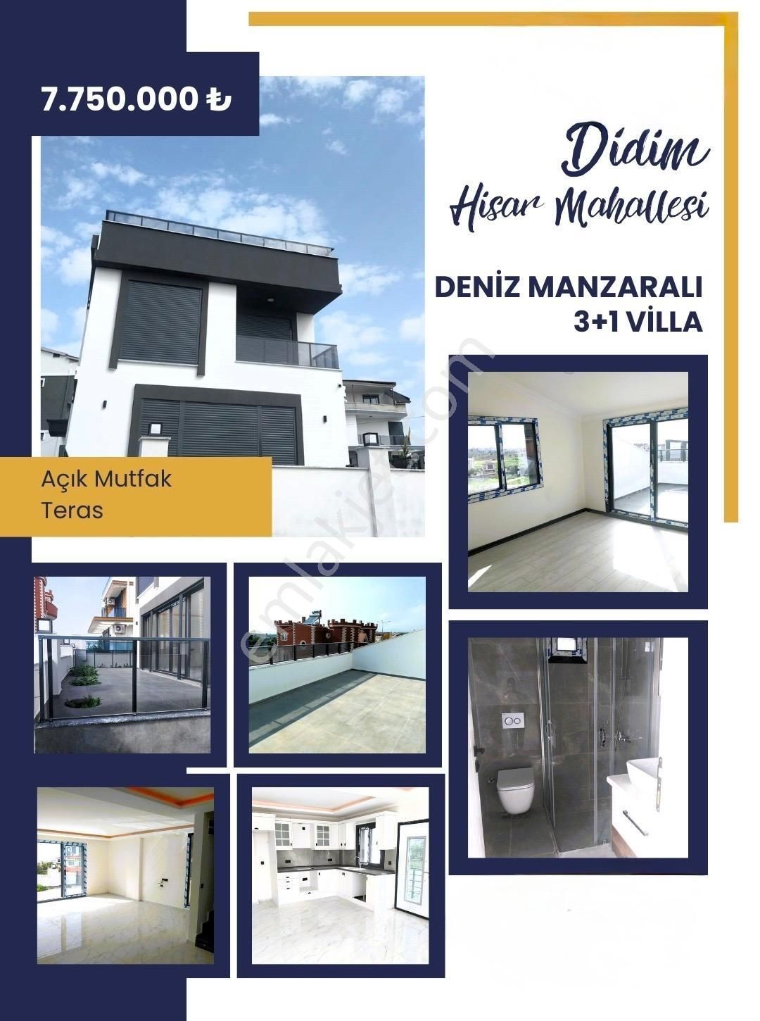 Didim Hisar Mah. 3+1 Açık Mutfaklı Teraslı İkiz Birleşik Trıplex Villamız Satılıktır