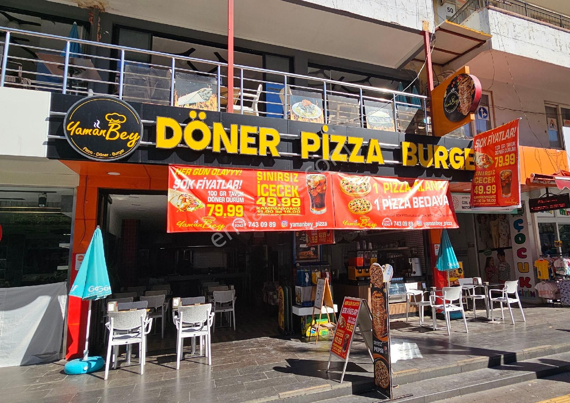 Manavgat Merkezde Eksiksiz Malzemeleri İle Fast Food Restaurant.
