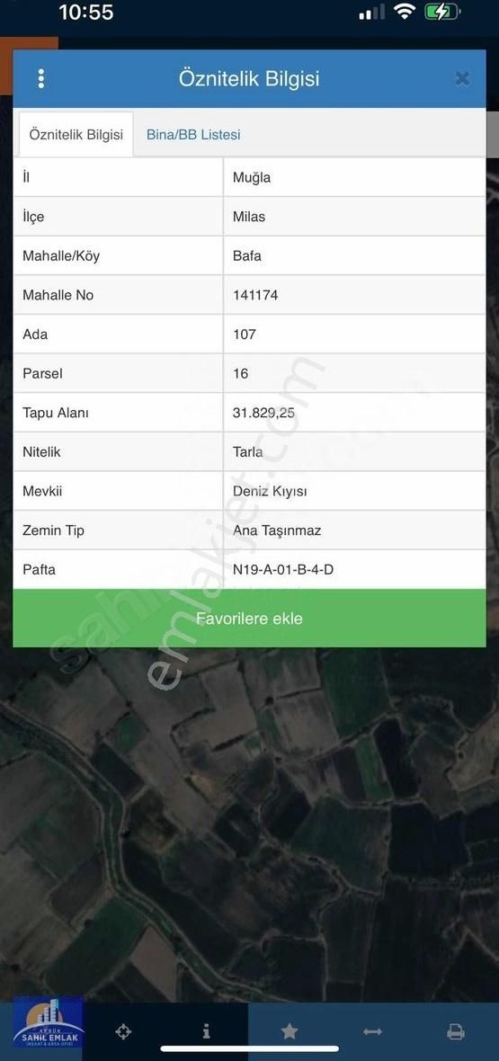 Muğla Milas Bafa Gölyaka'da Satılık 10.600 Metre² Hisseli Tarla - Görsel 2
