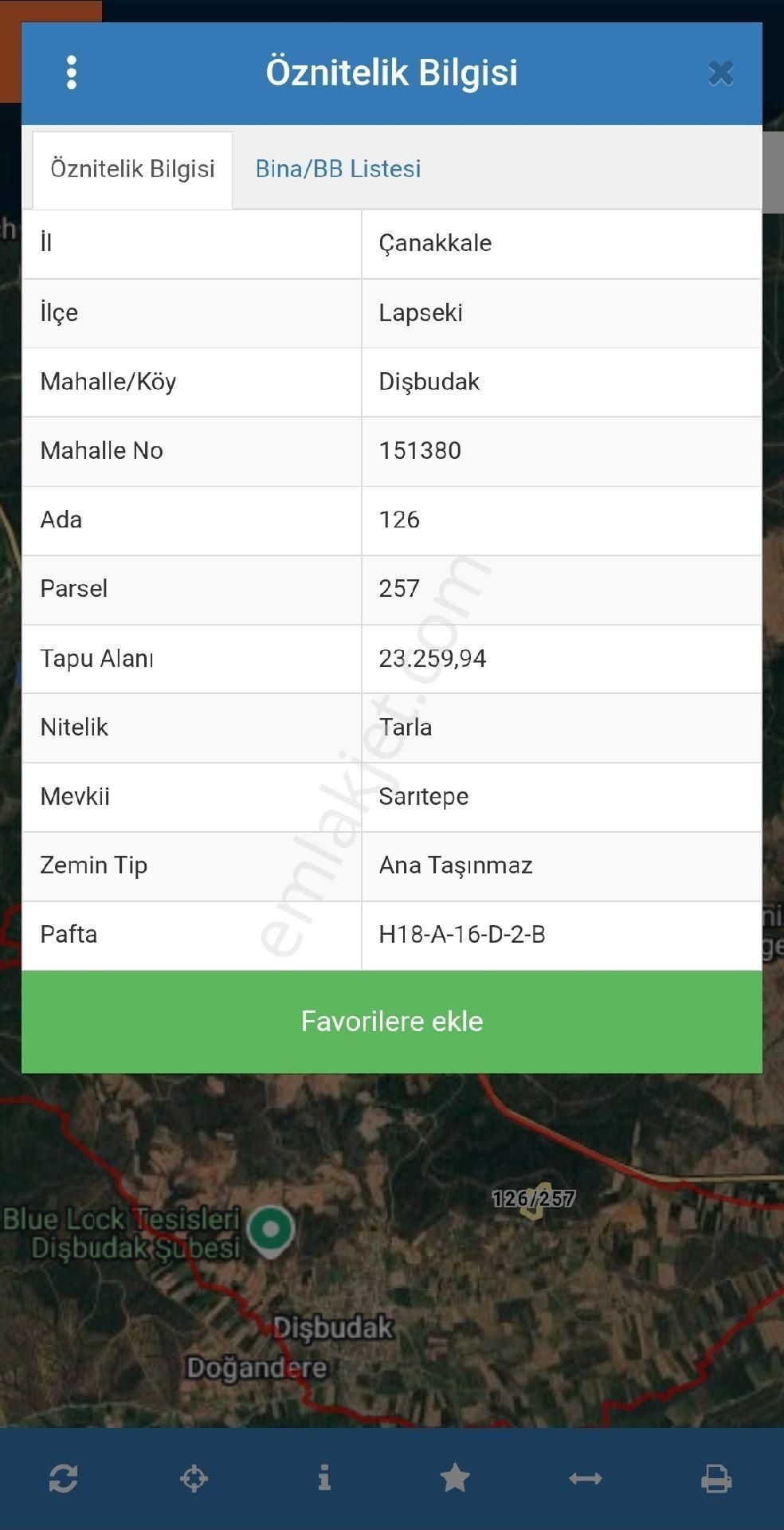 Çanakkale Lapseki Dişbudak Satılık Tarla - Görsel 4