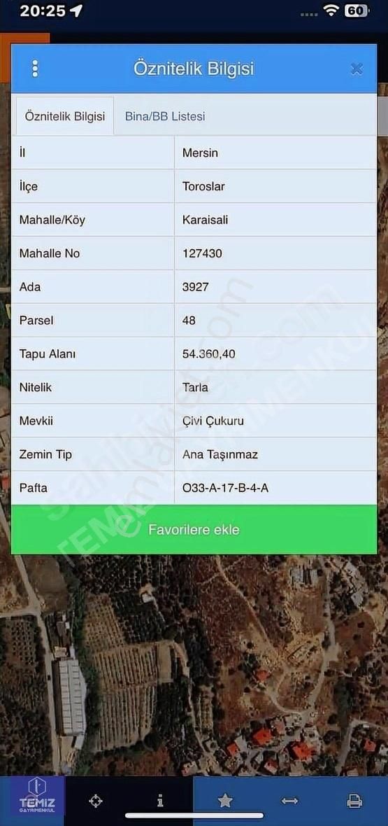 Toroslar Karaisalı Da İmara Bitişik Parsel Satılık Tarla - Görsel 3