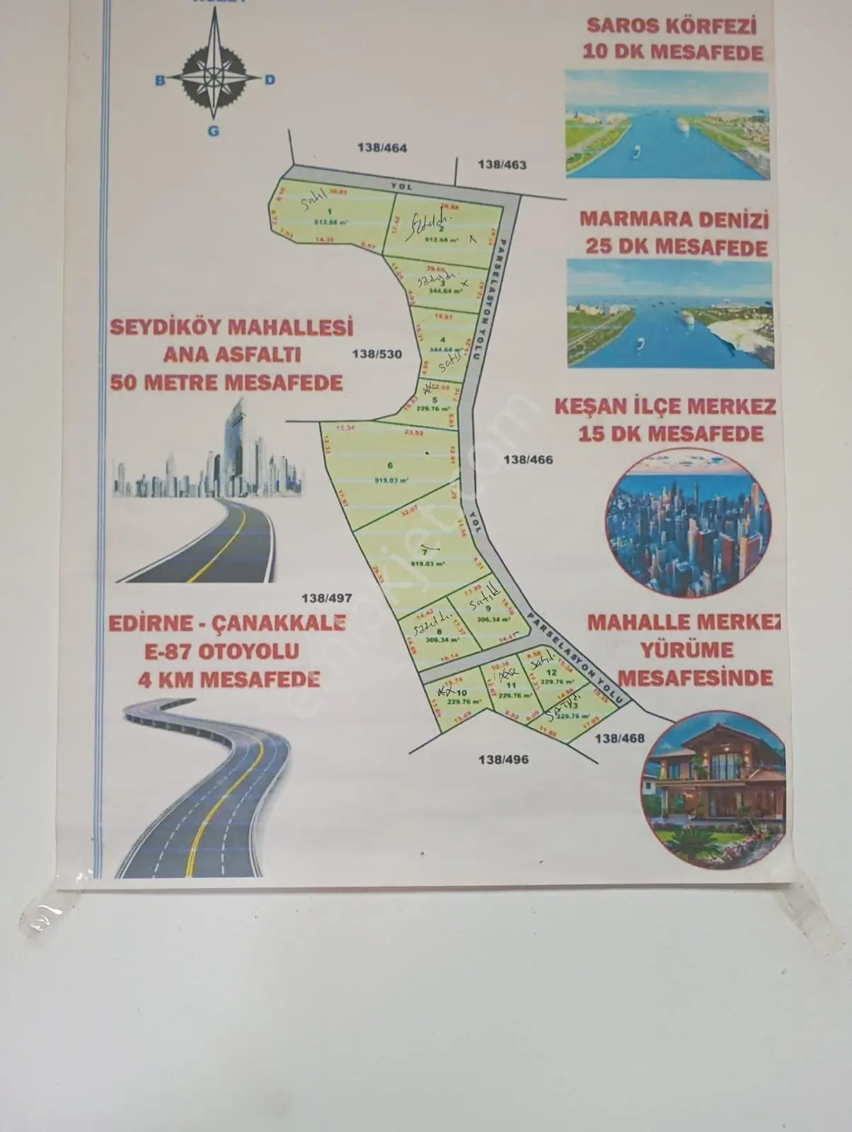 Edirne Keşan Seydiköy'de Satılık Yatırımlık Müfrez Tarladan Hisse - Görsel 2