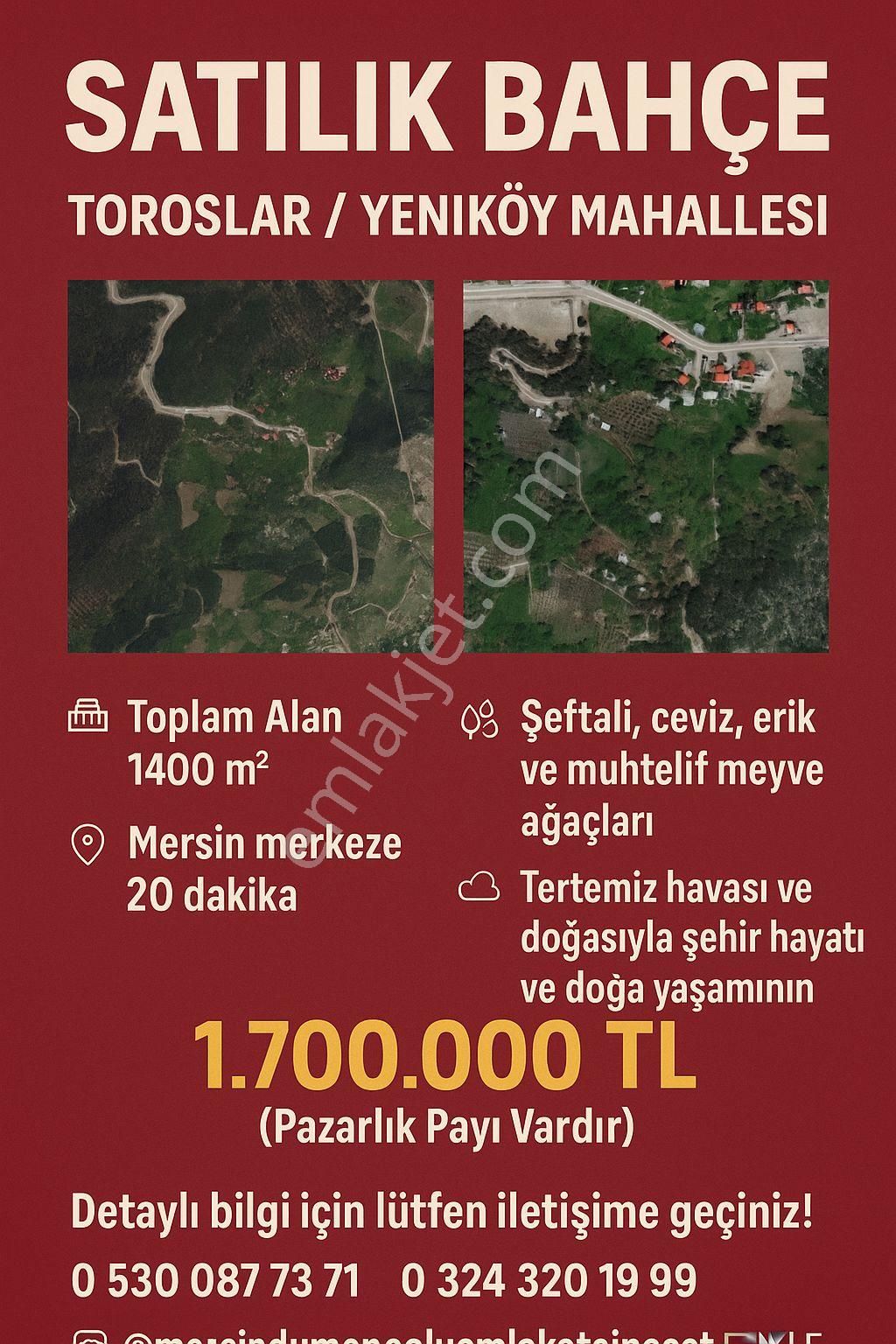 📢 Yatırım Ve Yaşam Fırsatı!🏡 Satılık Bahçe – Toroslar / Yeniköy Mahallesi - Görsel 3