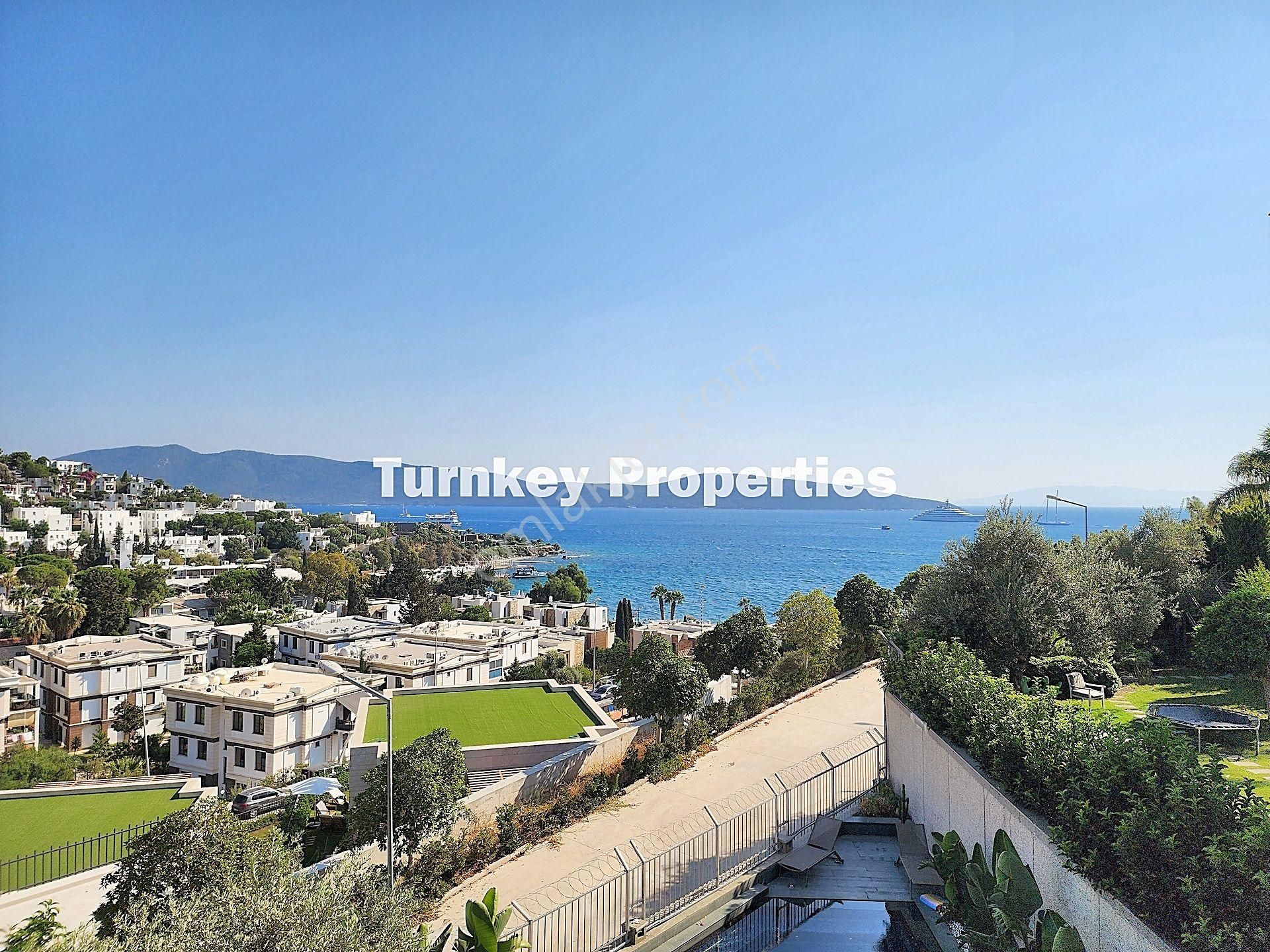 Bodrum'da Deniz Manzaralı Satılık Lüks Ev | Eşsiz Deniz Manzarası