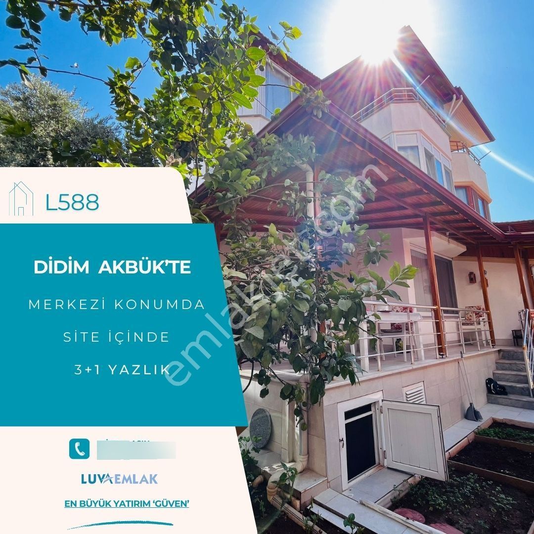 Didim Akbük'te Site İçinde Bahçeli 3+1 Yazlık