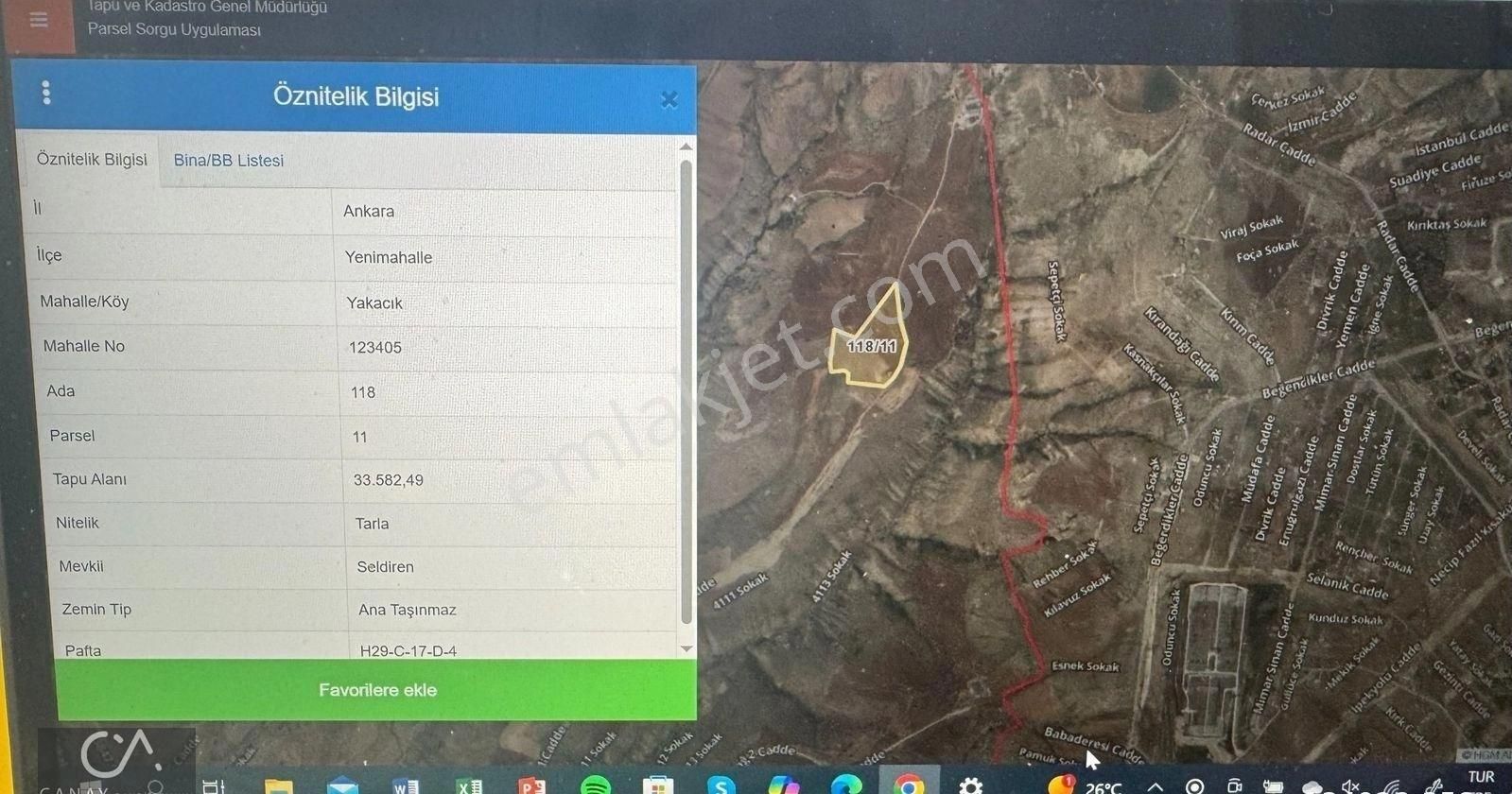 Yenimahalle Yakacık 1244 M2 İmarsız Tarla İmara Bitişik Durumdadır. - Görsel 3