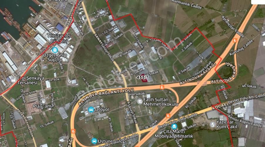 Altınova Çavuşçifliğinde Sanayi İmarlı 2375m² Mustakil Parsel Satılık Arsa Osmanlı Emlak - Görsel 3