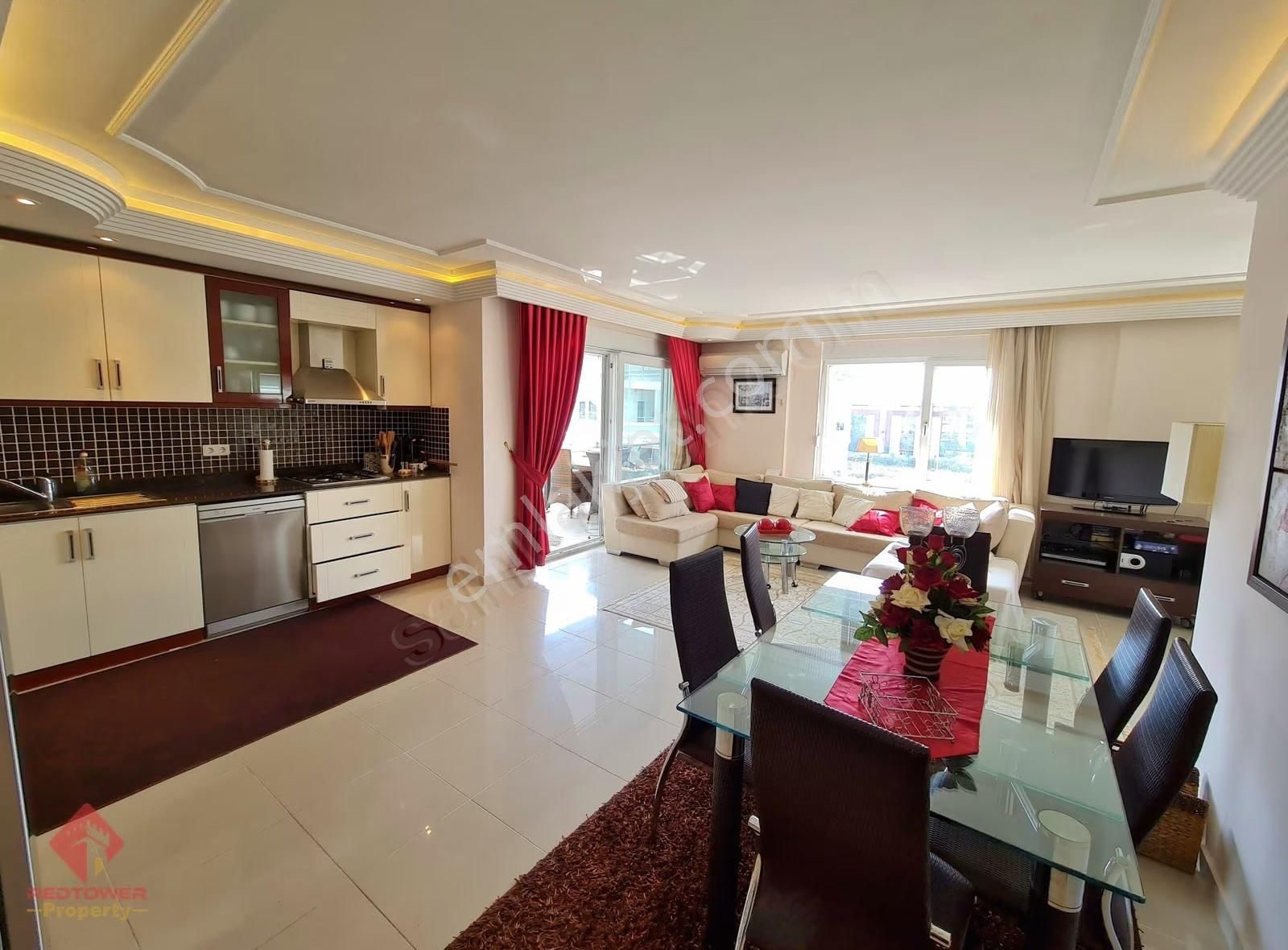 Alanya Oba'da Hastane'ye 150 Mt Uzaklıkta Eşyalı 3+1 Dubleks - Görsel 8