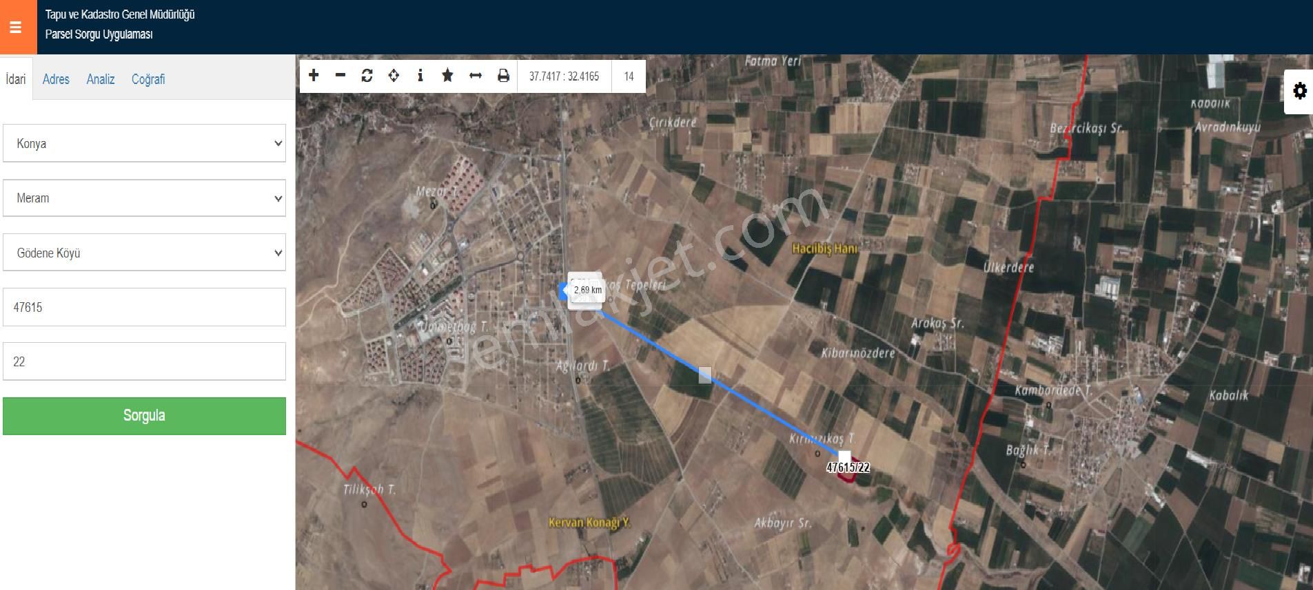 Asya Emlak' Tan Satılık Gödene Mh. 479 M2 Tarla - Görsel 2