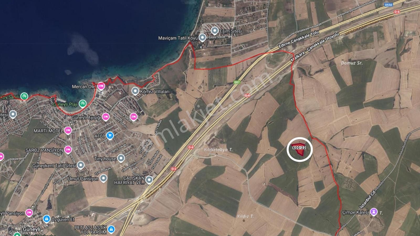 Çanakkale, Gelibolu, Güneyli Satılık Tarla - Görsel 2