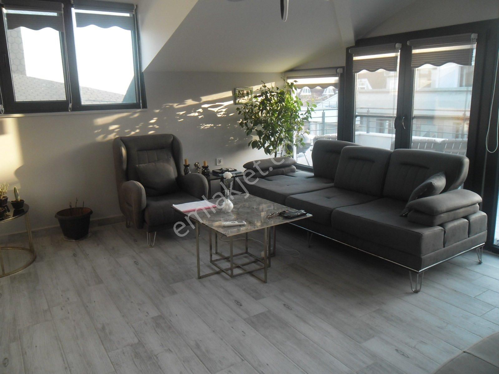 Deniz Manzaralı 3+1 Sıfır 120m2 Otoparklı Asansörlü Kiralık Teras Kat - Görsel 6