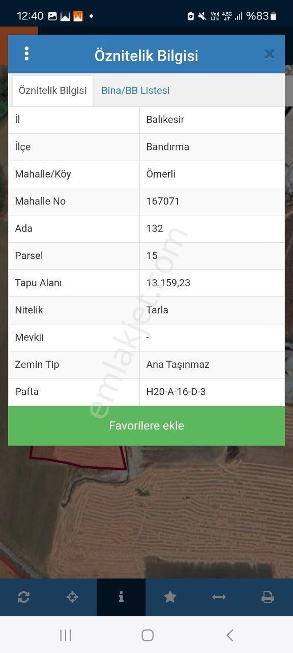 Bandırma Ömerli,de Satılık Sanayi İmarlı 13150m2+7085m2 Arsavetarla - Görsel 25