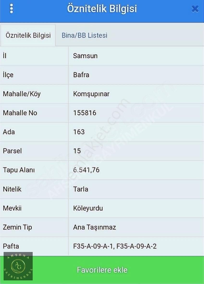 Ahşena'dan Samsun Bafra'da Acil Satılık 6541 M2 Arazi - Görsel 3