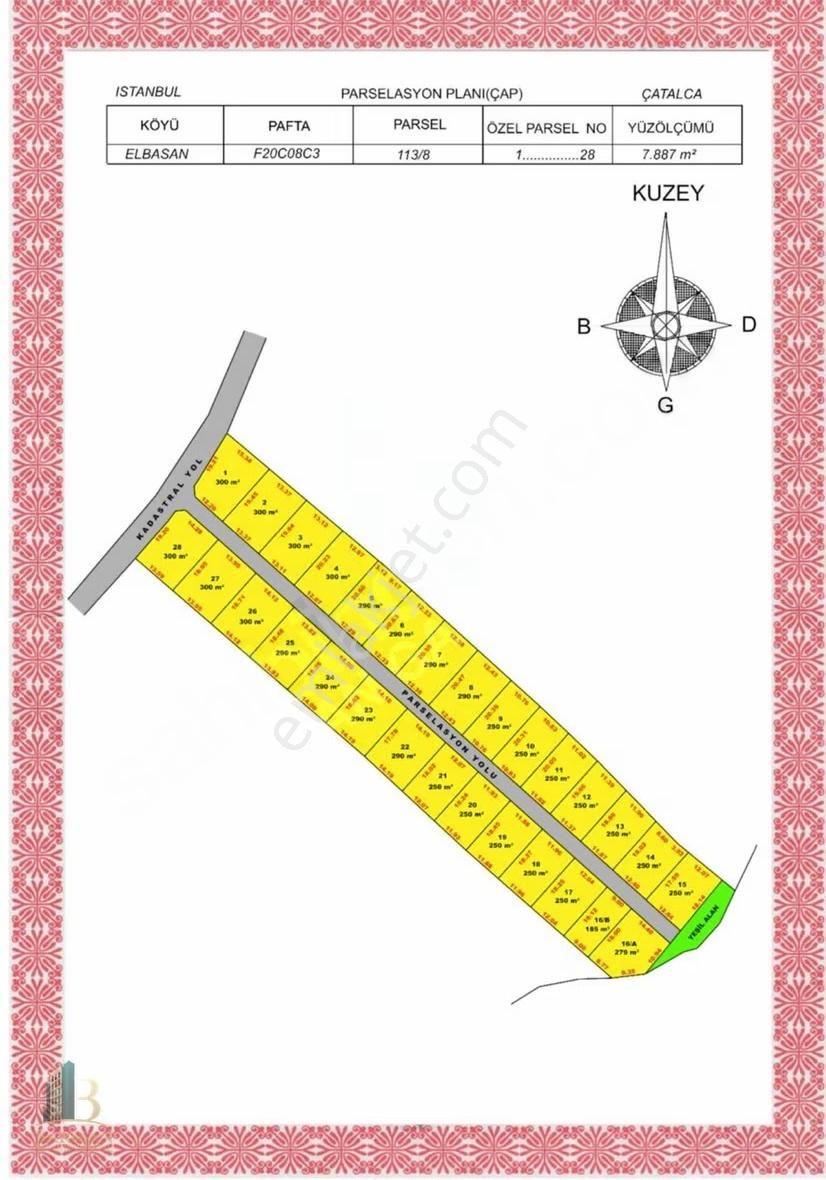 Çatalca Elbasan Köyünde 250 M² Yatırımlık Tarla