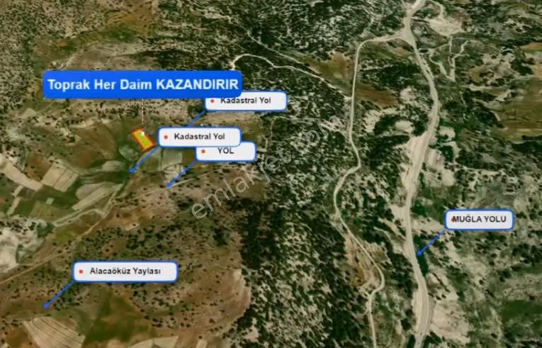Muğla'ya 70 Km De Bölgenin En Uygun Fiyatlı Tarlası! - Görsel 3