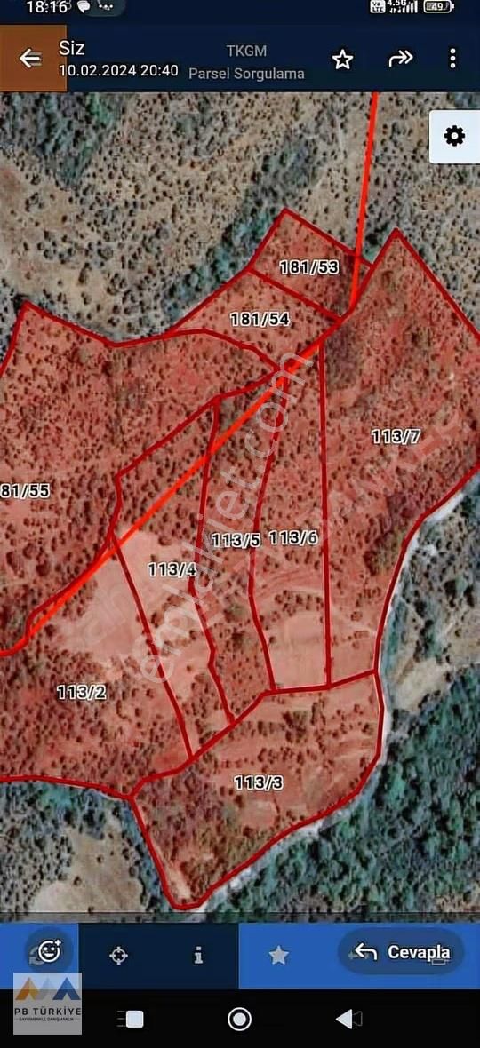 Bodrum Merkeze Yakın Bahçeyaka Mevkiinde Satılık Zeytin Bahçesi - Görsel 5