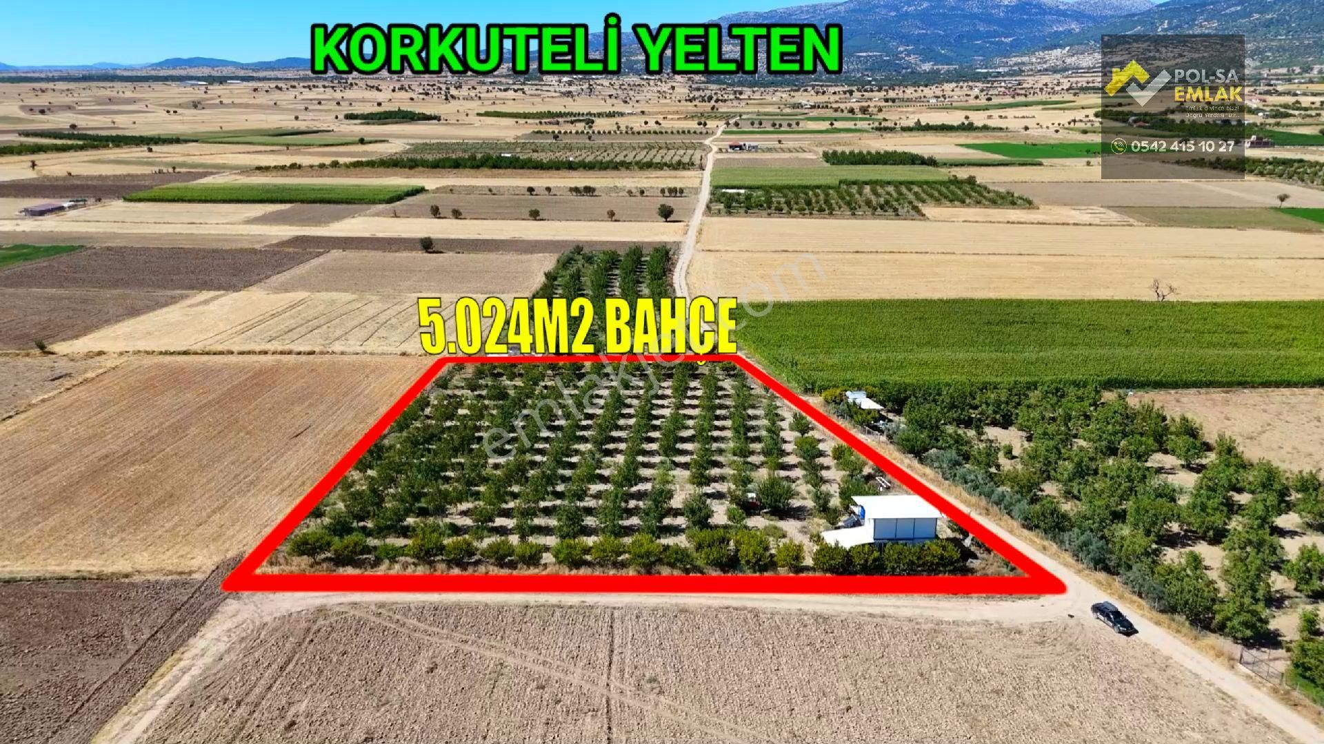 Korkuteli Yelten'de Satılık 5.024m2 Bahçe Kurulu Düzen - Görsel 8