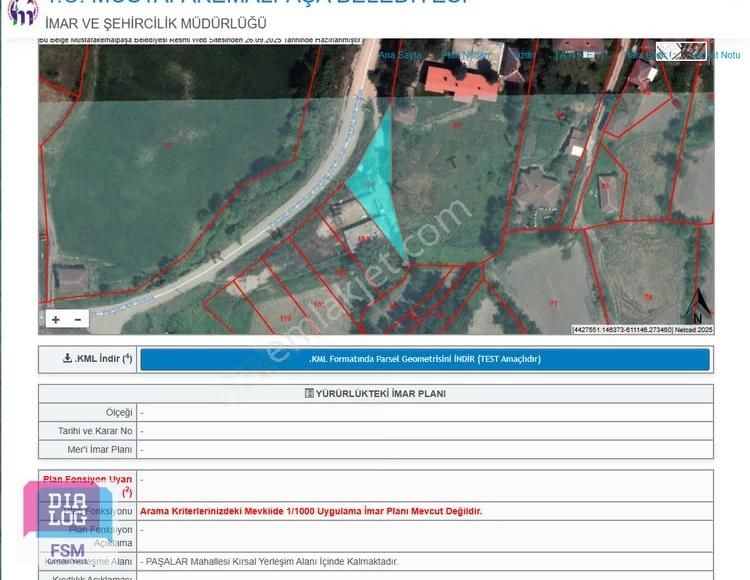 Villa İmarlı Tek Tapu Asfalta 35 Metre Cepheli Satılık Arsa - Görsel 2