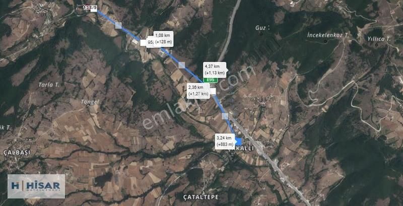 Hisardan Kavak Saraykentte Asfalt Yola 125 Metre Cephe Tarla - Görsel 2