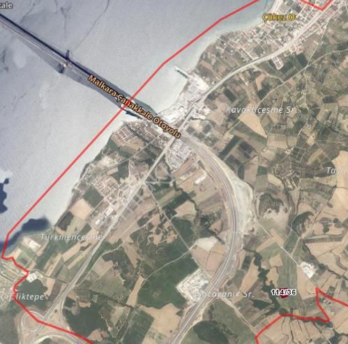 Lapseki Gazi Süleymanpaşa Köprü Ve Boğaz Manzaralı Yatırımlık Tarla