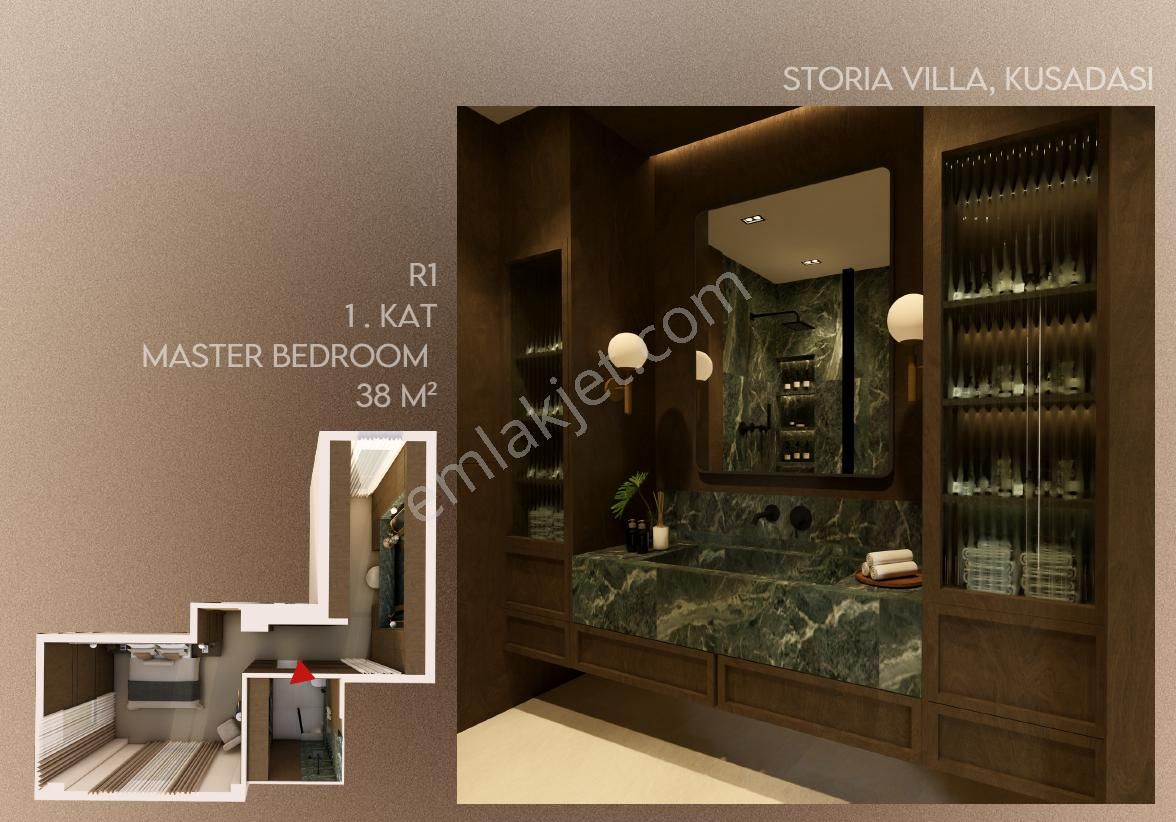 Kuşadası Storia Da Bağımsız Natamam Müstakil Villa 5+2 - Görsel 17