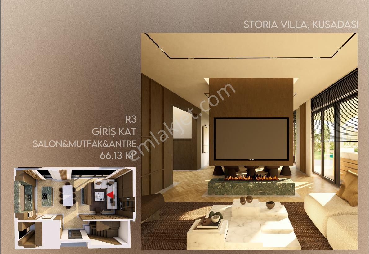 Kuşadası Storia Da Bağımsız Natamam Müstakil Villa 5+2 - Görsel 3