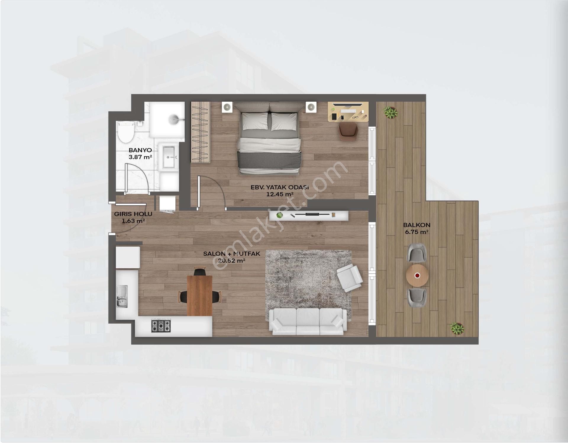 Valory Güneşli’de 1+1 Ferah Daire – Konfor Ve Yatırım Bir Arada