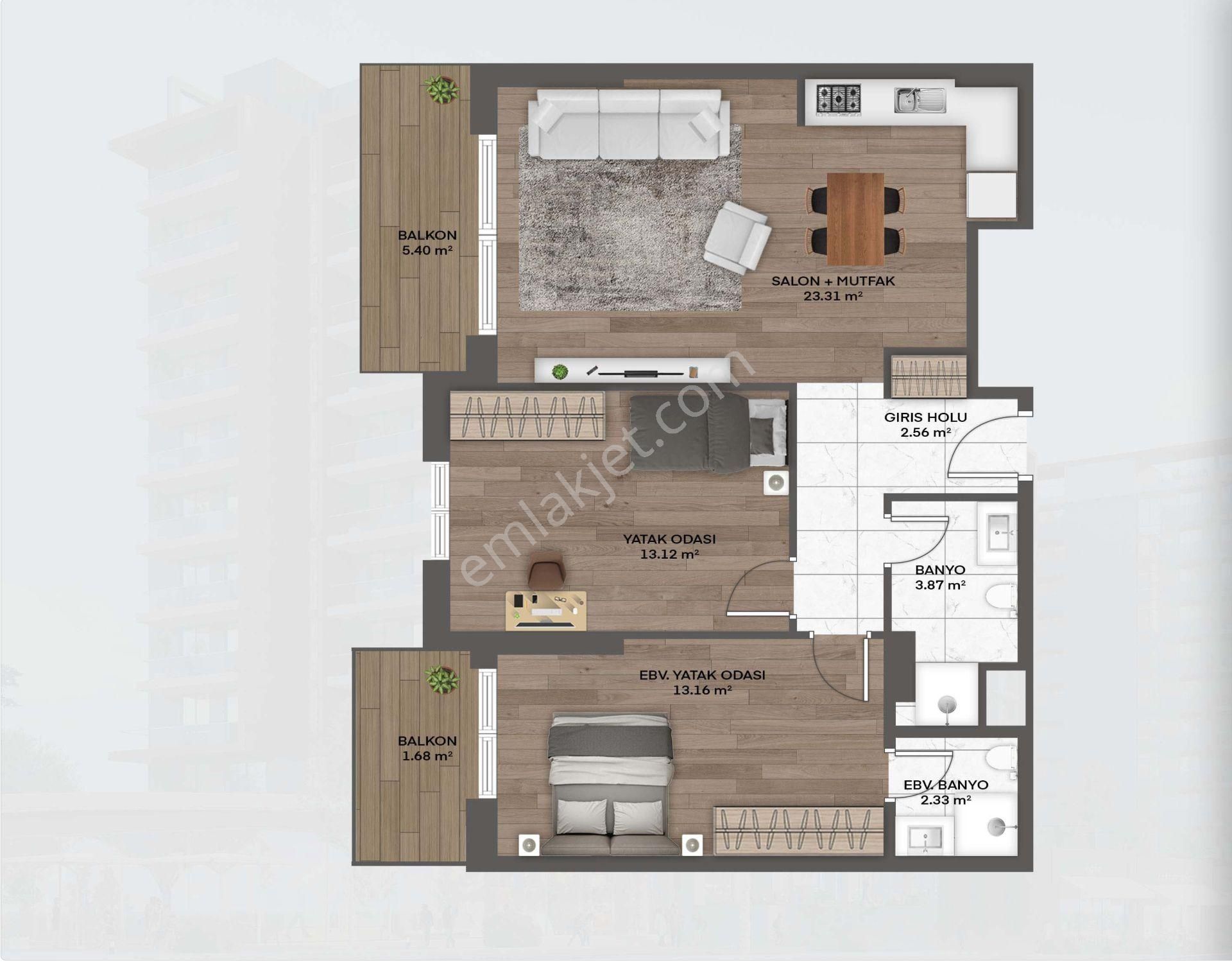 Valory Güneşli’de 2+1 Geniş Daire – Modern Yaşamın Adresi