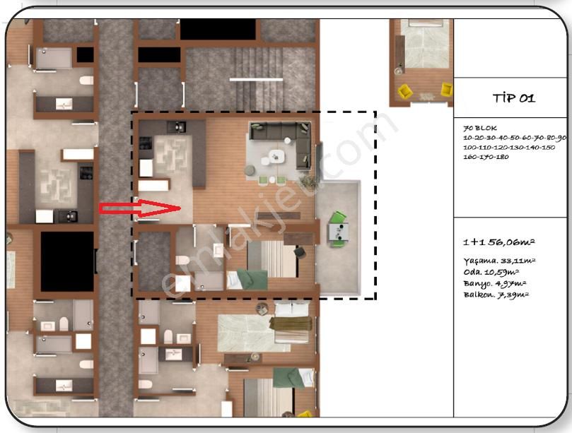 West Kordelion Koop, Peşinat + Taksitli, Yatırımlık En Uygun 1+1 - Görsel 10