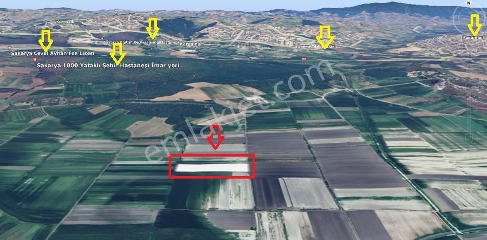 Sakarya Serdivan Yazlıkta Yükselen Bölgede 9600 M2 Arazi - Görsel 8