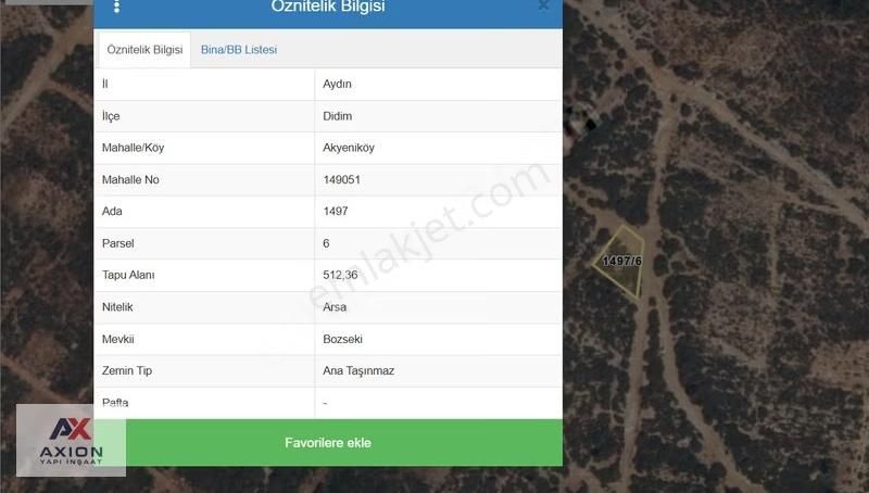 Didim Akyeniköyde Satılık İmarlı Müstakil Köşe Parsel - Görsel 2