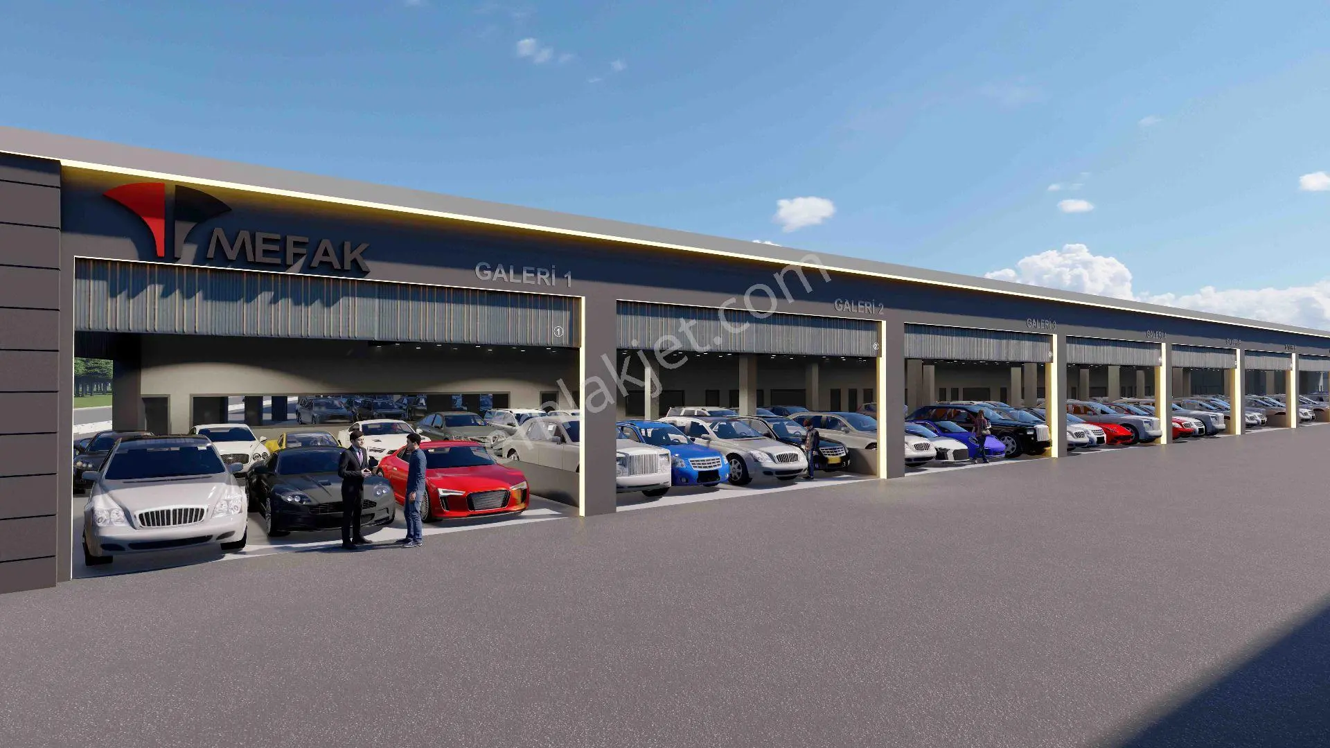 Bulduk Emlak' Tan Mefak Oto Galericiler Sitesinde Sıfır Kiralık İşyeri 175 Mt - Görsel 5