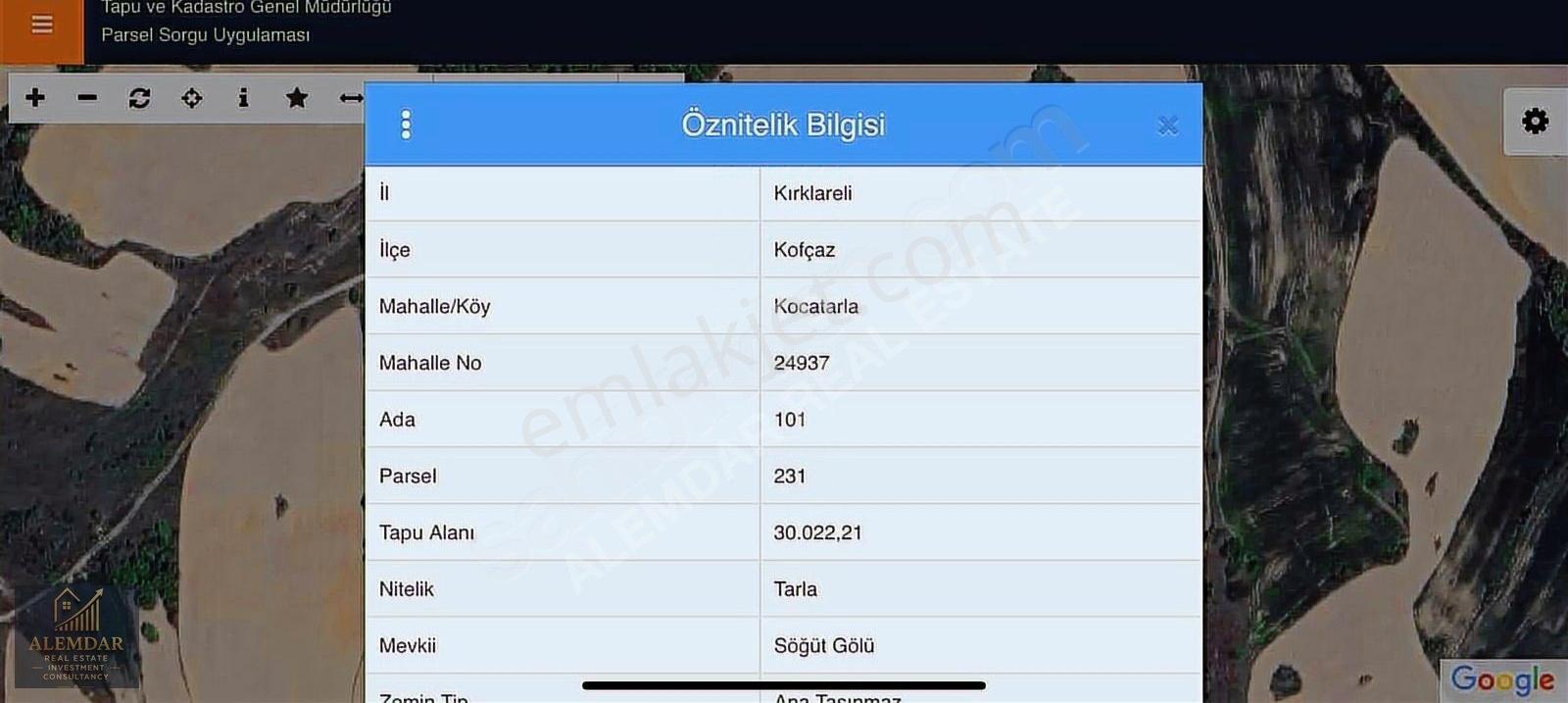 Kocatarlada 1.532 M² Satılık Hisse Çaplı Ve Muvafakatnameli!