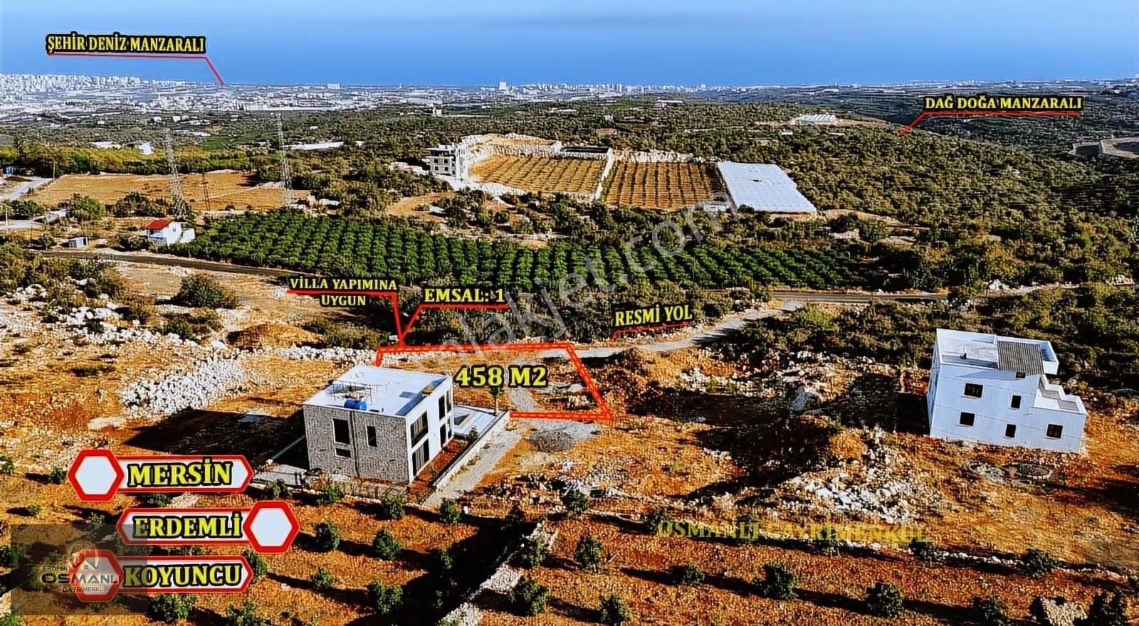 Erdemli Koyuncuda Villa İmarlı Deniz Manzaralı Arsa - Görsel 13