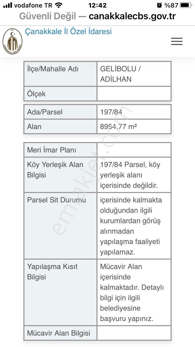 Çanakkale Gelibolu Adilhan Da Denize Yakın 8.954 M2 Satılık Tarla - Görsel 7